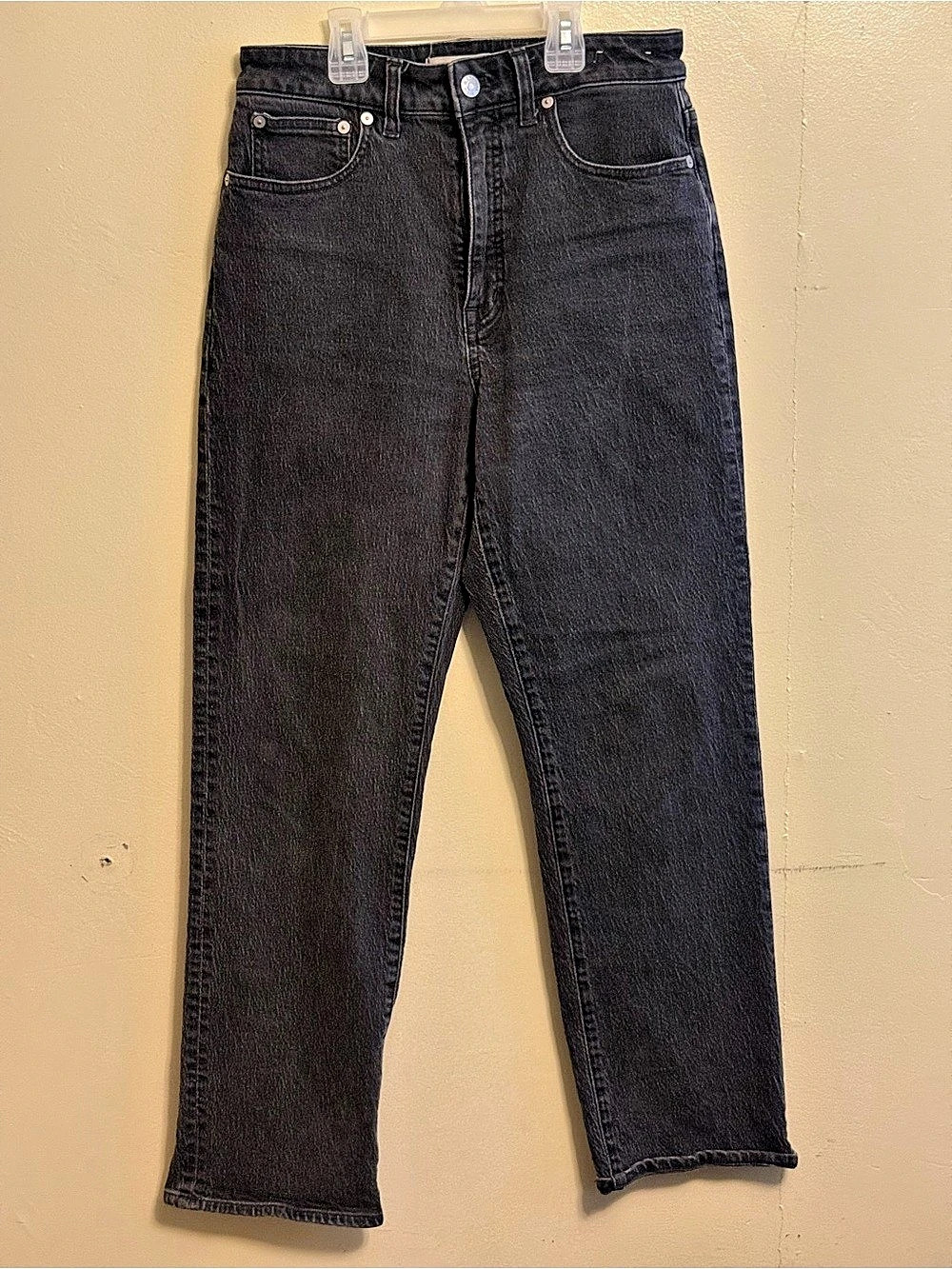 Madewell Black Straight Leg Jeans